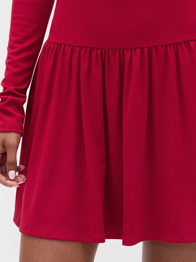 Drop-Waist Mini Dress