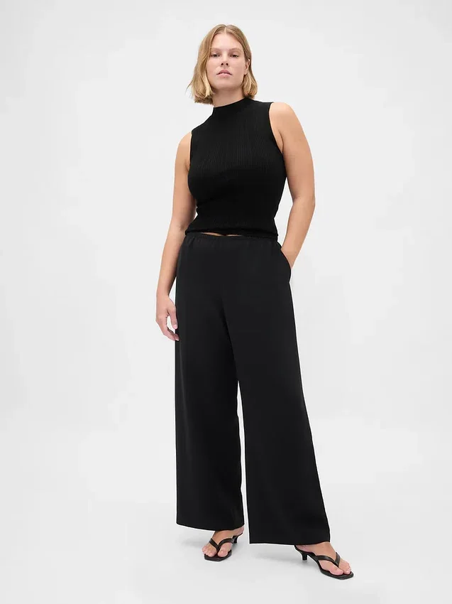 Easy Wide-Leg Pants