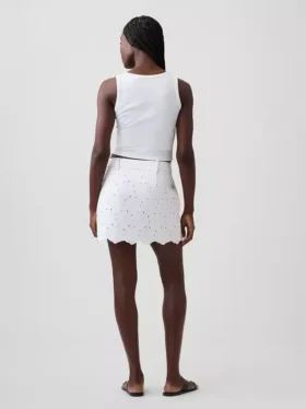 Embroidered Mini Skirt