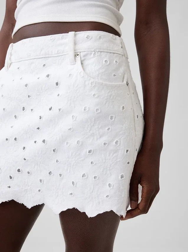 Embroidered Mini Skirt