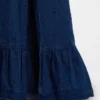 Embroidered Puff-Sleeve Maxi Dress