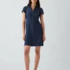 Empire-Waist Mini Shirtdress
