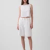 Eyelet Crop Shell Tank Top