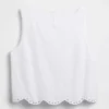 Eyelet Crop Shell Tank Top