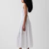 Eyelet Drop-Waist Maxi Dress