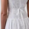 Eyelet Drop-Waist Maxi Dress