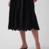 Eyelet Drop-Waist Maxi Dress