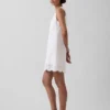 Eyelet Hem Mini Shift Dress