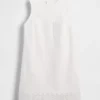Eyelet Hem Mini Shift Dress
