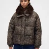 Faux Fur-Trim Puffer Jacket