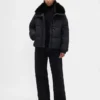 Faux Fur-Trim Puffer Jacket