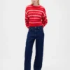 Fuzzy Oversized Crewneck Sweater