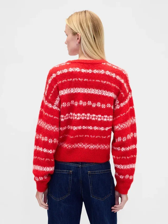 Fuzzy Oversized Crewneck Sweater