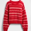 Fuzzy Oversized Crewneck Sweater