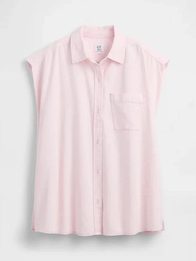 Gap × Hfr Ultrasoft Denim Wide-Shoulder Shirt by Nicole Benefield Portfolio