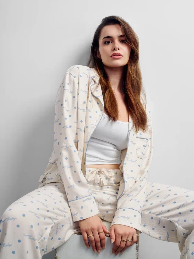 Gap × Summer Fridays Relaxed Flannel Dotted Pj Pants