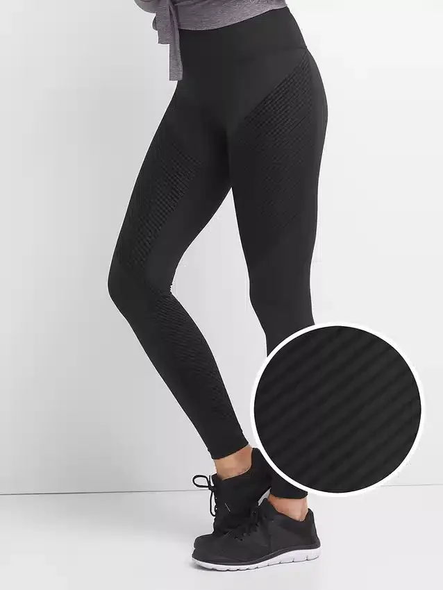 Gapfit High Rise Textured Stripe Leggings in Sculpt Compression
