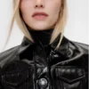 Gapstudio Vegan Patent Leather Crop Jacket