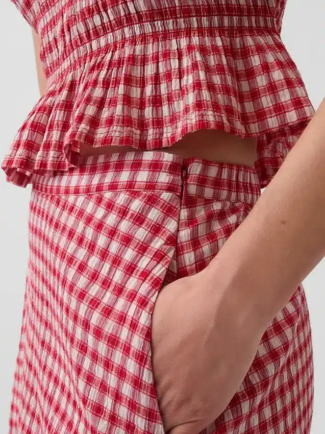 Gingham Maxi Skirt