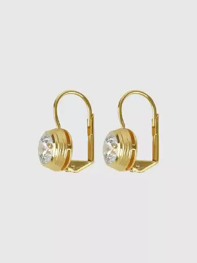 Hart Bezel Drop Earrings