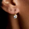 Hart Bezel Drop Earrings