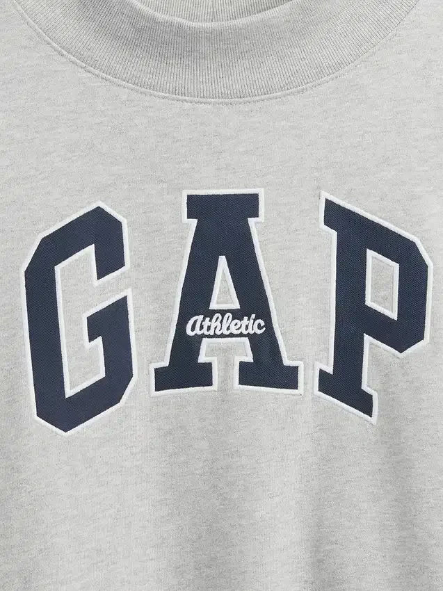 Heavyweight French Terry Oversized Mockneck Logo Sweatshirt