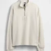 Heavyweight Oversized Logo Quarter-Zip Pullover