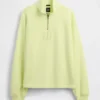 Heavyweight Oversized Logo Quarter-Zip Pullover