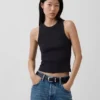 Heavyweight Rib Halter Tank Top