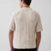 Herringbone Crochet Sweater Shirt