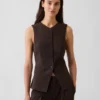 High-Neck Longline Vest