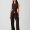 High-Neck Longline Vest