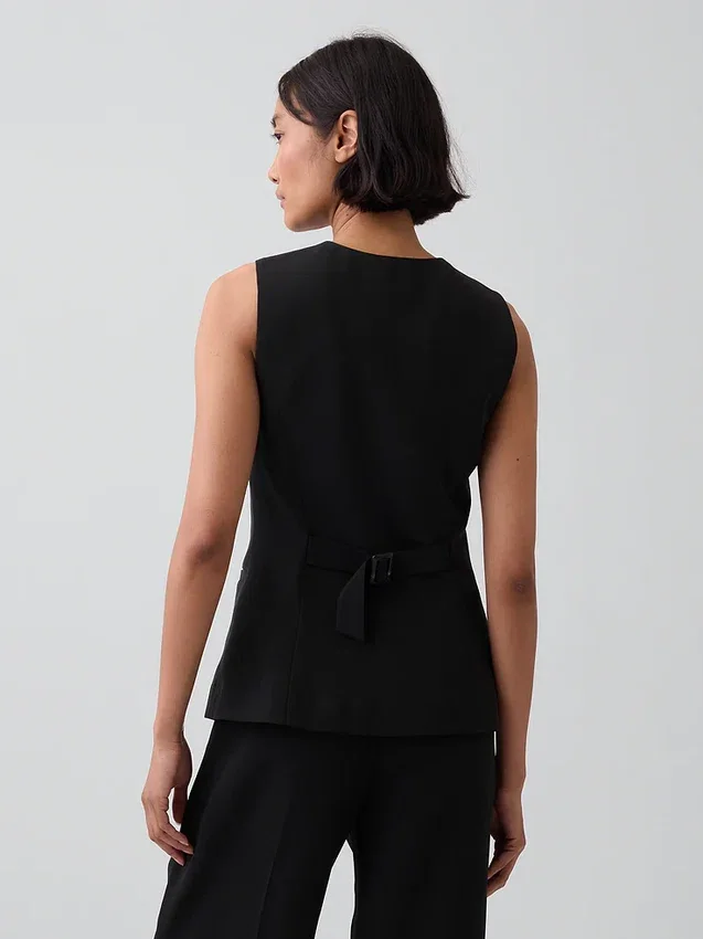 High-Neck Longline Vest