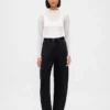High-Neck Sheer Sweater