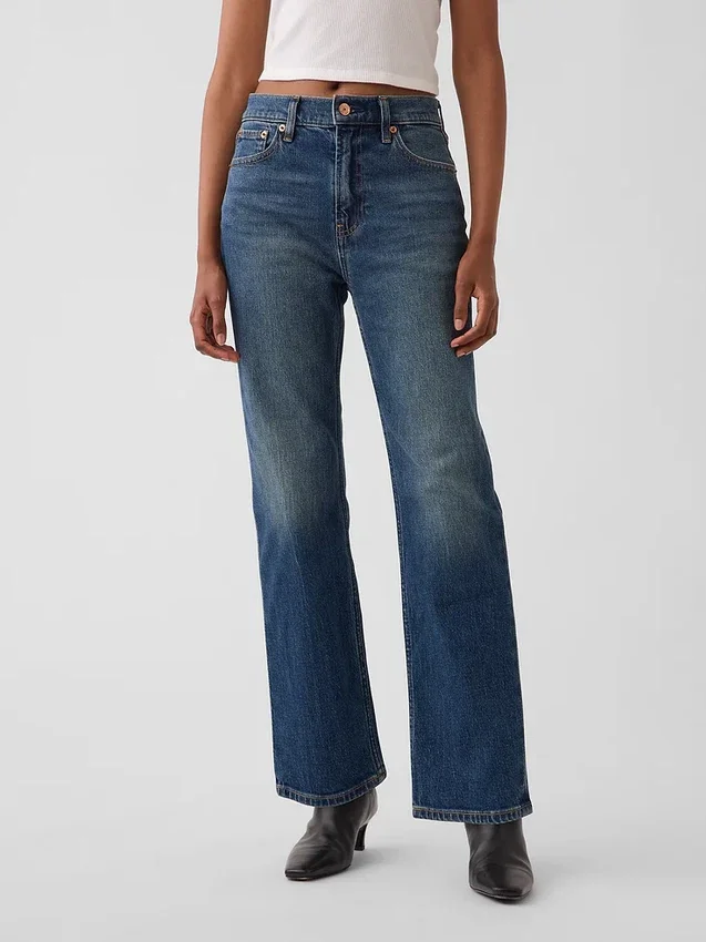 High Rise '90S Slim Straight Crop Jeans