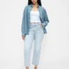 High Rise '90S Slim Straight Crop Jeans