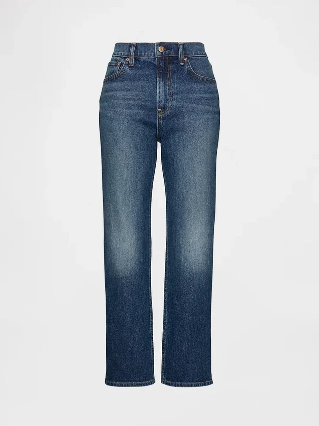 High Rise '90S Slim Straight Crop Jeans