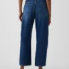 High Rise Barrel Crop Jeans