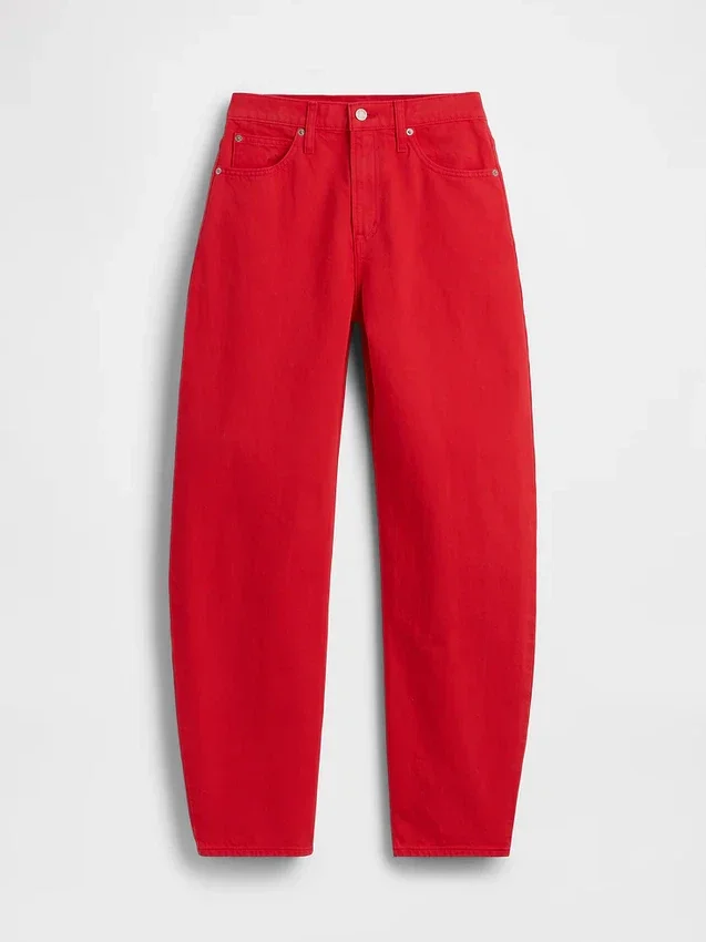 High Rise Barrel Jeans