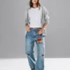 High Rise Barrel Jeans
