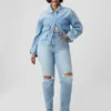 High Rise Cheeky Straight Jeans