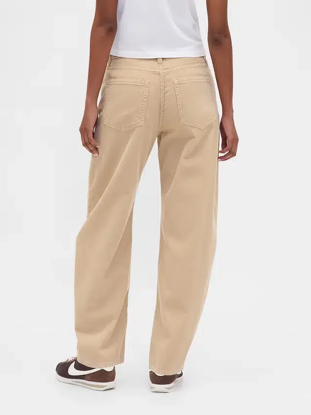 High Rise Corduroy Barrel Pants