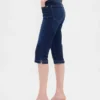 High Rise Cropped Capri Jeans