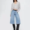 High Rise Culotte Jeans