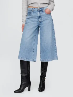 High Rise Culotte Jeans