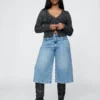 High Rise Culotte Jeans