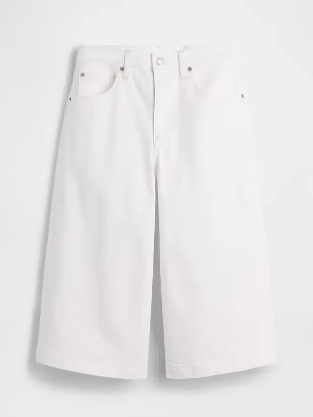 High Rise Culotte Jeans