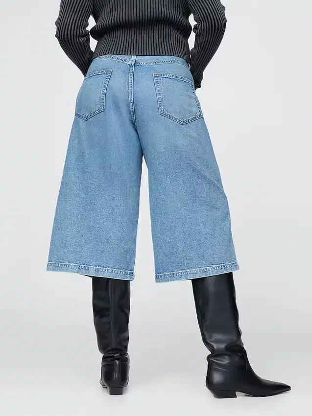 High Rise Culotte Jeans