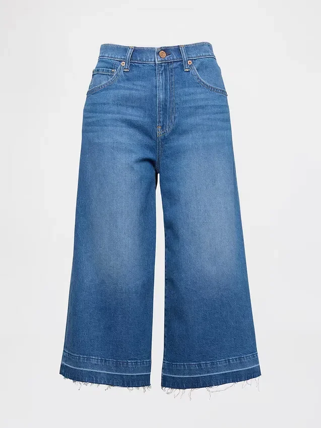 High Rise Culotte Jeans