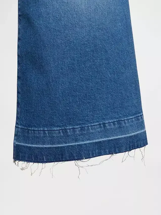 High Rise Culotte Jeans